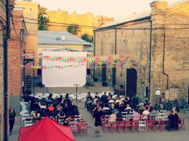 Open-air cinema evenings in Spīķeri Quarter